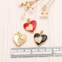 1 Piece Copper Zircon Heart Shape INS Style main image 5