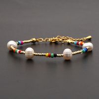 Casual Vacation Colorful Freshwater Pearl Glass Beaded Bracelets main image 3