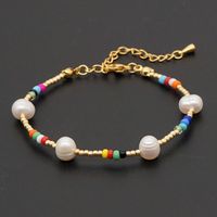 Casual Vacation Colorful Freshwater Pearl Glass Beaded Bracelets main image 4