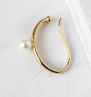 1 Piece Simple Style Solid Color Zinc Alloy Plating Inlay Artificial Pearls Women's Ear Clips sku image 2