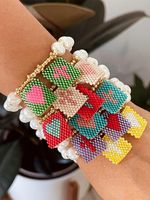 Einfacher Stil Kreuzen Herzform Süßwasserperle Saatperle Kupfer Perlen Armbänder main image 4