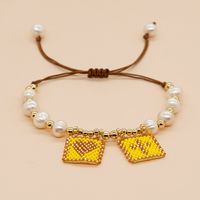 Einfacher Stil Kreuzen Herzform Süßwasserperle Saatperle Kupfer Perlen Armbänder sku image 1