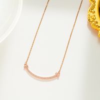 Style Simple Géométrique Acier Au Titane Incruster Strass Collier sku image 3