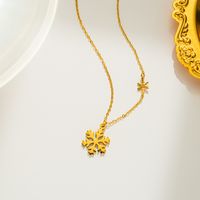 Streetwear Snowflake Titanium Steel Plating Gold Plated Pendant Necklace sku image 1