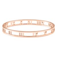 Wholesale 1 Piece Simple Style Letter Solid Color Titanium Steel 18k Gold Plated Bangle sku image 3
