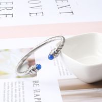 Simple Style C Shape Titanium Steel Polishing Bangle main image 4