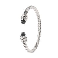 Simple Style C Shape Titanium Steel Polishing Bangle sku image 4