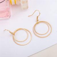 1 Pair Basic Circle Copper Plating Gold Plated Silver Plated Drop Earrings main image 1