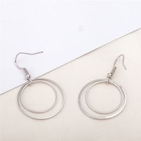 1 Pair Basic Circle Copper Plating Gold Plated Silver Plated Drop Earrings main image 3