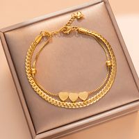 Wholesale Elegant Heart Shape Titanium Steel Bracelets main image 6