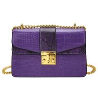 Women's Small Pu Leather Solid Color Vintage Style Square Lock Clasp Crossbody Bag sku image 7