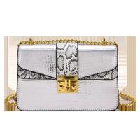Women's Small Pu Leather Solid Color Vintage Style Square Lock Clasp Crossbody Bag sku image 10