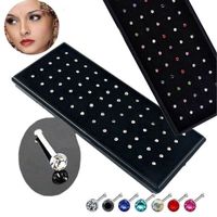 Wholesale Simple Style Round Stainless Steel Rhinestones Nose Studs main image 1