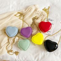 Women's Mini Pvc Solid Color Streetwear Heart-shaped Zipper Crossbody Bag main image 5