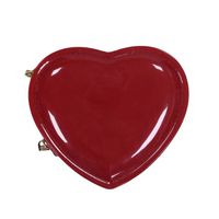 Women's Mini Pvc Solid Color Streetwear Heart-shaped Zipper Crossbody Bag sku image 1