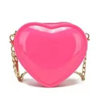 Women's Mini Pvc Solid Color Streetwear Heart-shaped Zipper Crossbody Bag sku image 5