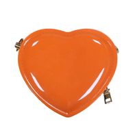 Women's Mini Pvc Solid Color Streetwear Heart-shaped Zipper Crossbody Bag sku image 11