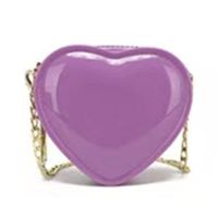 Women's Mini Pvc Solid Color Streetwear Heart-shaped Zipper Crossbody Bag sku image 10