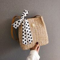 Femmes Toutes Les Saisons Paille Vacances Sac Seau main image 1