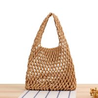 Women's Small Spring&summer Cotton Rope Solid Color Basic Square Open Straw Bag sku image 2