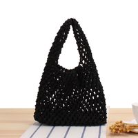 Women's Small Spring&summer Cotton Rope Solid Color Basic Square Open Straw Bag sku image 5