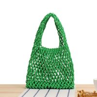 Women's Small Spring&summer Cotton Rope Solid Color Basic Square Open Straw Bag sku image 4