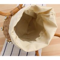 Women's Small Spring&summer Straw Solid Color Vacation Bucket String Straw Bag main image 3