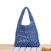 Women's Small Spring&summer Cotton Rope Solid Color Basic Square Open Straw Bag sku image 3
