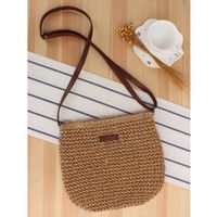 Women's Small Spring&summer Straw Solid Color Vacation Square Zipper Straw Bag sku image 2