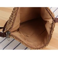 Women's Small Spring&summer Straw Solid Color Vacation Square Zipper Straw Bag main image 2