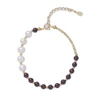 1 Stück Einfacher Stil Kreis Perlen Künstliche Perle Polieren Überzug Frau Armbänder main image 5