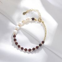 1 Piece Simple Style Circle Beaded Artificial Pearl Polishing Plating Women's Bracelets main image 4