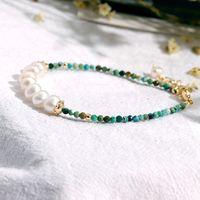 1 Piece Simple Style Round Turquoise Freshwater Pearl Beaded Women's Bracelets main image 3