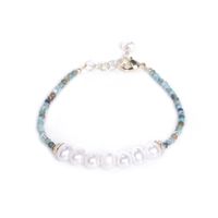 1 Piece Simple Style Round Turquoise Freshwater Pearl Beaded Women's Bracelets main image 2