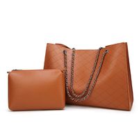 Women's Pu Leather Solid Color Streetwear Square Zipper Bag Sets sku image 4