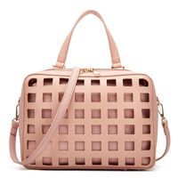 Femmes Toutes Les Saisons Faux Cuir Couleur Unie Vêtement De Rue Creux Carré Fermeture Éclair Ensembles De Sacs sku image 6