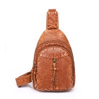 Women's Vintage Style Solid Color Pu Leather Waist Bags sku image 3