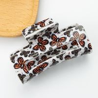 Simple Style Flower Butterfly Pvc Printing Hollow Out Hair Claws 1 Piece sku image 5