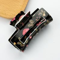 Simple Style Flower Butterfly Pvc Printing Hollow Out Hair Claws 1 Piece sku image 3