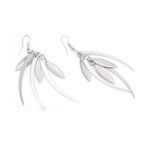 Wholesale Jewelry 1 Pair Retro Ethnic Style Leaf Leaves Alloy Gold Plated Silver Plated Drop Earrings sku image 2