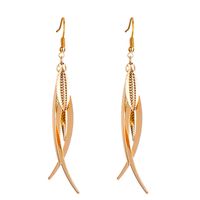 Wholesale Jewelry 1 Pair Retro Ethnic Style Leaf Leaves Alloy Gold Plated Silver Plated Drop Earrings main image 3