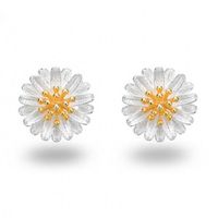 1 Pair Sweet Chrysanthemum Daisy Copper Patchwork Plating Gold Plated Silver Plated Ear Studs main image 3