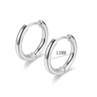 Simple Style U Shape Titanium Steel Polishing Earrings 1 Pair sku image 3