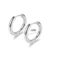 Simple Style U Shape Titanium Steel Polishing Earrings 1 Pair sku image 2