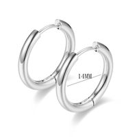 Simple Style U Shape Titanium Steel Polishing Earrings 1 Pair sku image 4