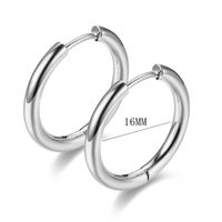 Simple Style U Shape Titanium Steel Polishing Earrings 1 Pair sku image 5