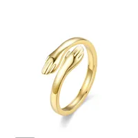 Fashion Plant Heart Shape Snake Titanium Steel Open Ring sku image 2