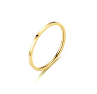 304 Stainless Steel 14K Gold Plated Rose Gold Plated Simple Style Plating Round Rings sku image 9