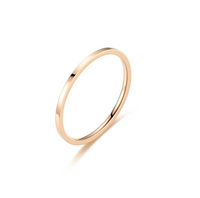 Acier Inoxydable 304 Plaqué Or 14K Plaqué Or Rose Style Simple Placage Rond Anneaux sku image 6