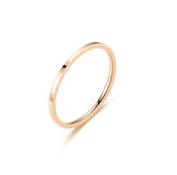 304 Stainless Steel 14K Gold Plated Rose Gold Plated Simple Style Plating Round Rings sku image 7